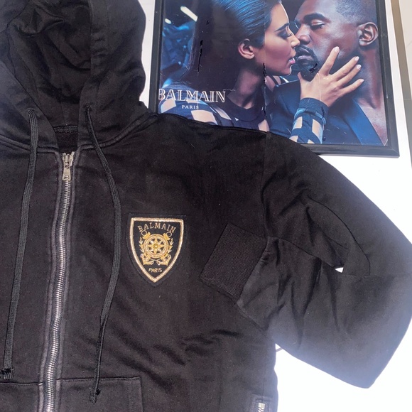BALMAIN Vintage Crest Hoodie Size L - Picture 4 of 16